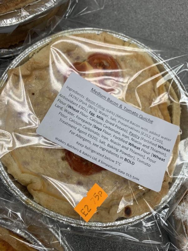 Walkers Medium Bacon & Tomato Quiche